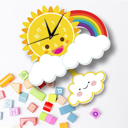 Wanduhr für Babyzimmer Ufo mit Alien