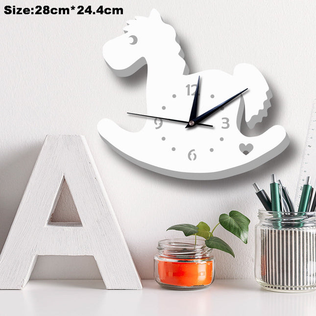 Wanduhr für Kinder als Schneemann