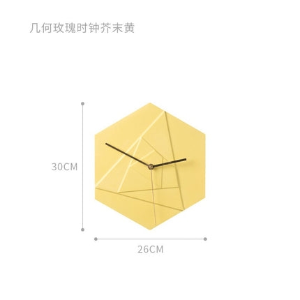 Sechseckige Wanduhr modernes geometrisches Design