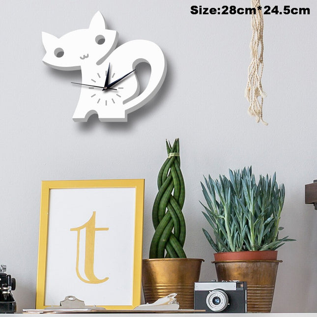 Weiße Kinder Wanduhr in Raketen-Form