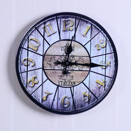 Retro Wanduhr im 60er-Jahre Nummernschild-Look