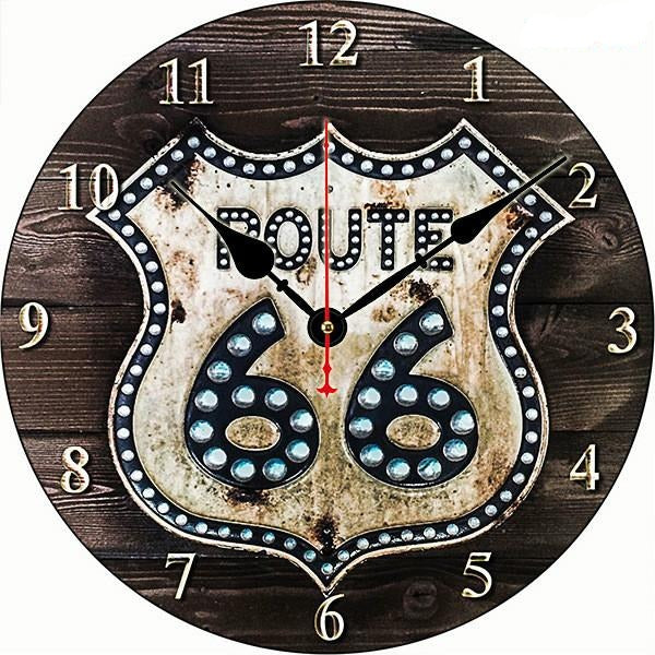 Bunte Vintage Wanduhr im Pariser Bistro-Stil