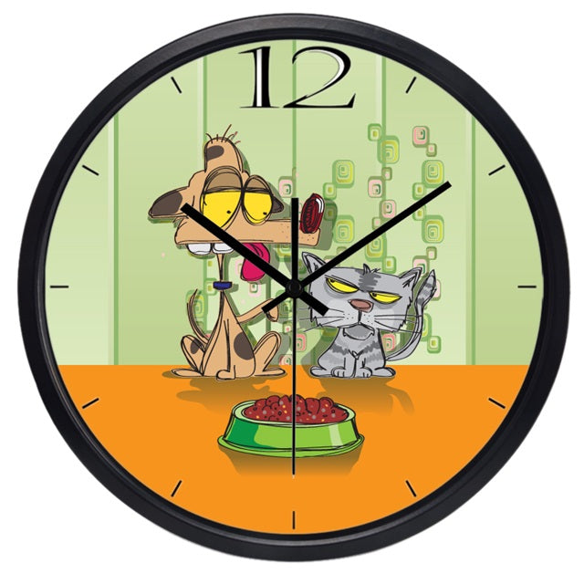 Wanduhr für Kinderzimmer mit Mops-Motiv