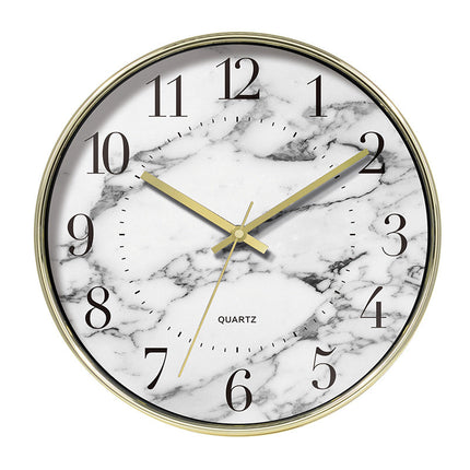Moderne Wanduhr Marmor-Optik mit Quarzuhrwerk
