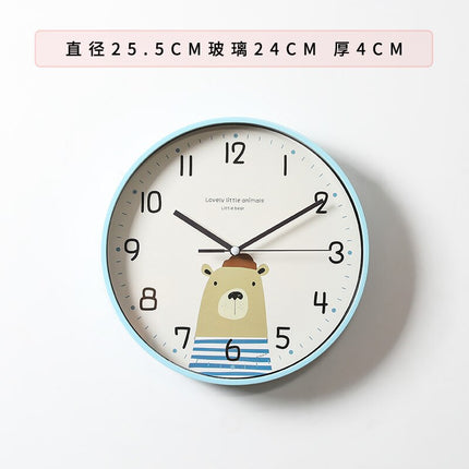 Süße Kinder Wanduhr mit Hasenmotiv