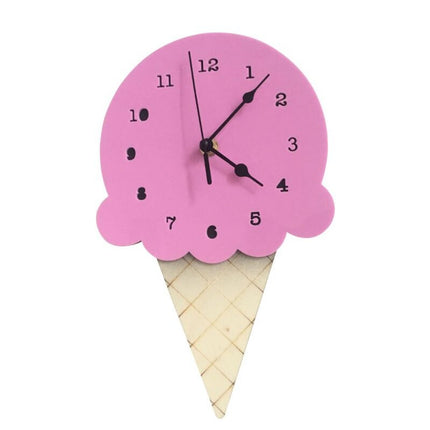 Wanduhr für Kinderzimmer als Eistüte