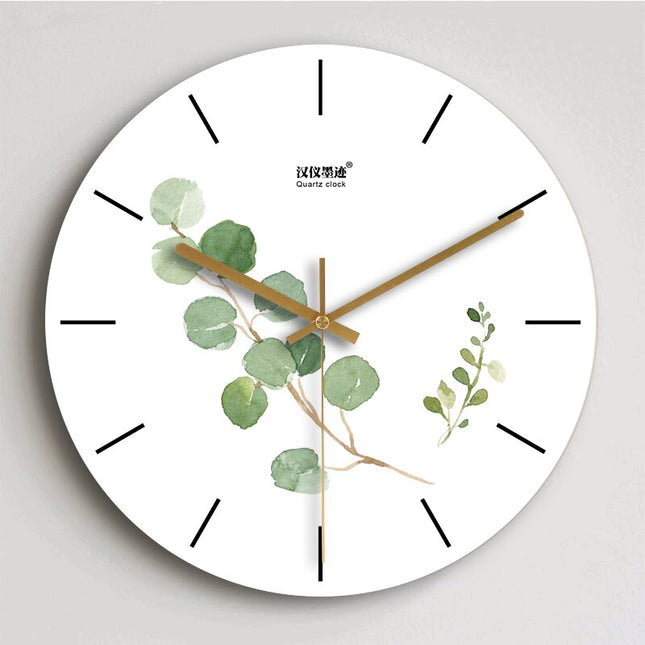 Runde Wanduhr Marmor und Glitzer