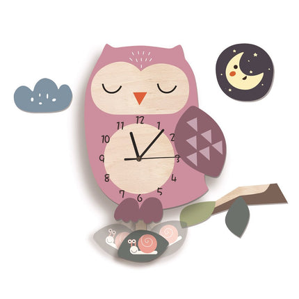 Kinder Wanduhr in Flamingo-Form