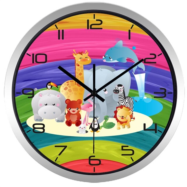 Wanduhr für Kinderzimmer mit Mops-Motiv