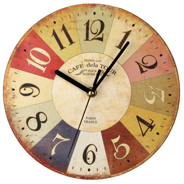 Retro Wanduhr aus Holz Vintage