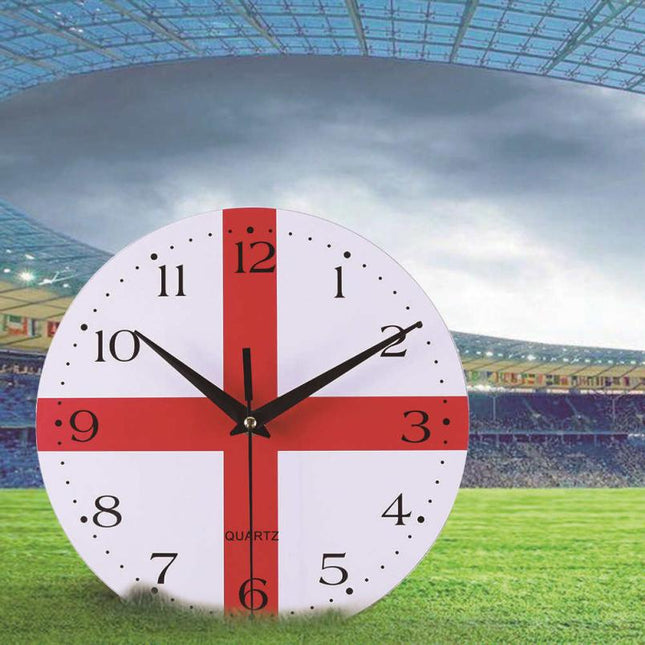 Wanduhr Design Spanien Flagge für Fans