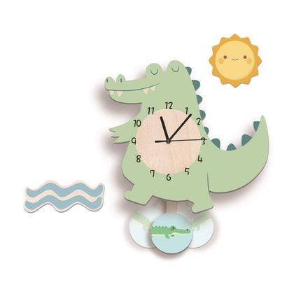 Kinder Wanduhr in Flamingo-Form