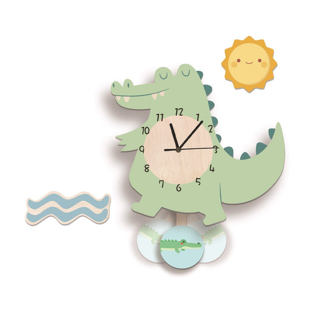 Kinder Wanduhr in Flamingo-Form