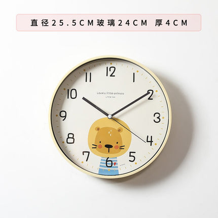 Süße Kinder Wanduhr mit Hasenmotiv