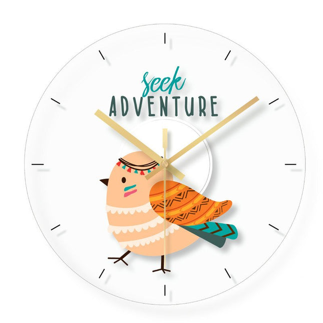 Lustige Kinderzimmer Wanduhr mit Fuchs