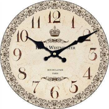 Runde Wanduhr im rostigen Used-Look