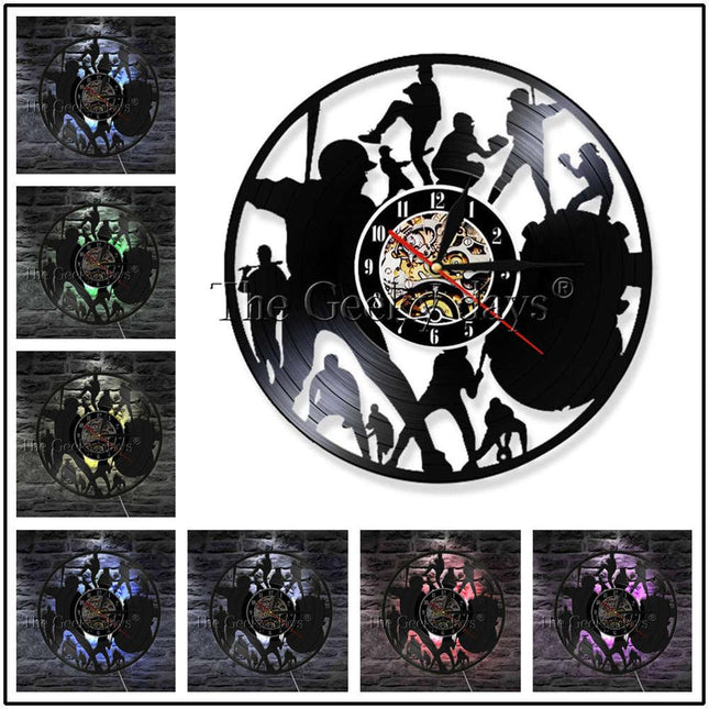 Baseball Schallplattenuhr als Sport-Geschenk