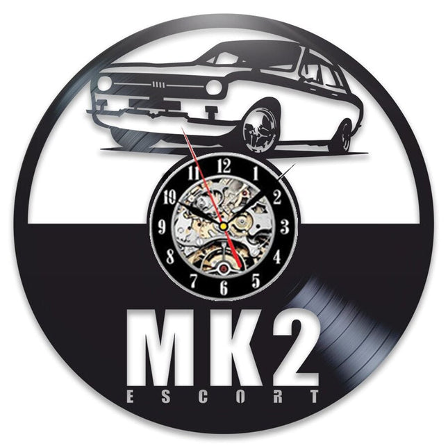 Mustang Auto Schallplattenuhr für Autofans Geschenk