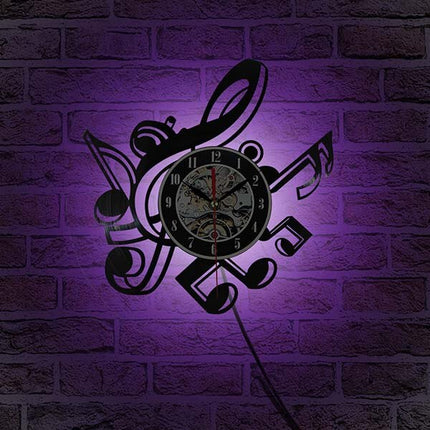 Musiknoten Schallplattenuhr als Geschenk für Musiker