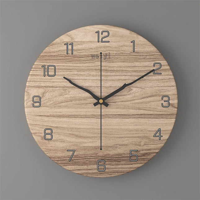 Design Wanduhr moderne Marmor-Holzoptik