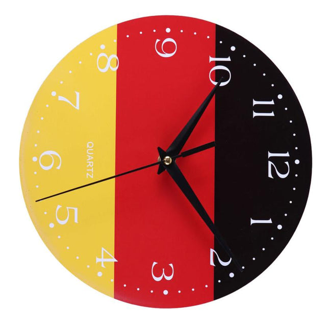 Wanduhr Design Spanien Flagge für Fans
