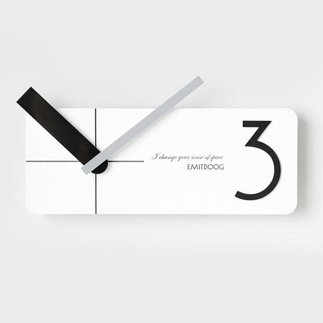 Rechteckige Wanduhr modernes minimalistisches Design