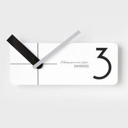 Rechteckige Wanduhr modernes minimalistisches Design