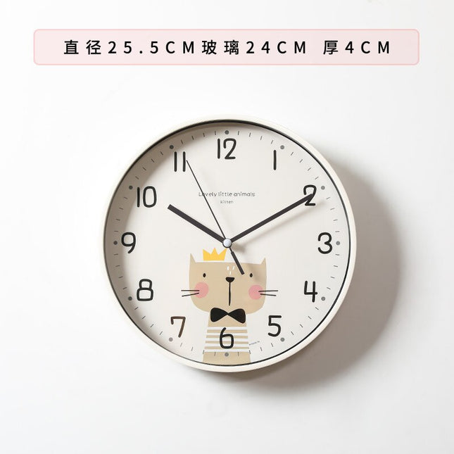 Süße Kinder Wanduhr mit Hasenmotiv