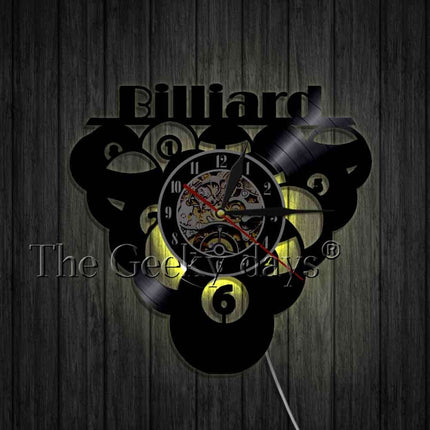 Billard Schallplattenuhr für das Spielzimmer