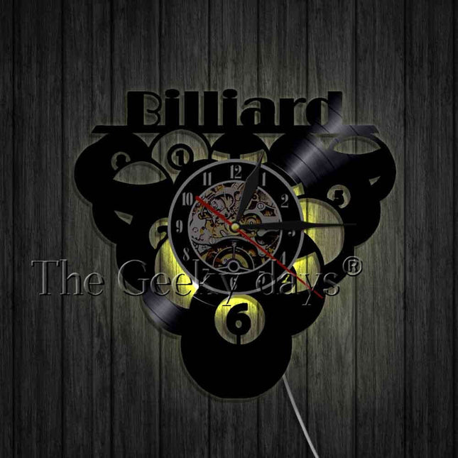 Billard Schallplattenuhr für das Spielzimmer
