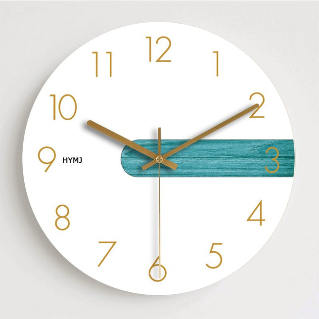 Runde Wanduhr Marmor und Glitzer