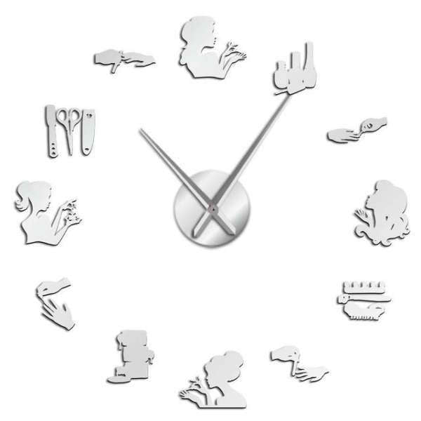 DIY Wanduhr für Schönheitssalon Deko
