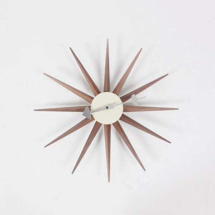 Retro Wanduhr bunt in Sternform