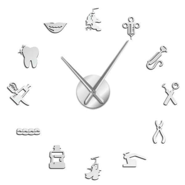 Wandtattoo Uhr für Zahnarztpraxis Deko