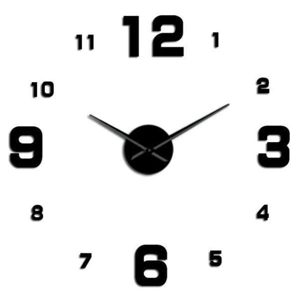 Moderne 3D Wanduhr zum Kleben