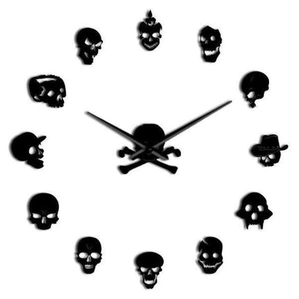 DIY Wanduhr mit Totenkopf Piraten