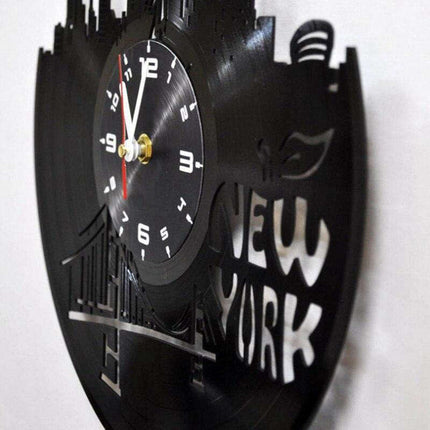 Wanduhr New York Monumente Schallplatte