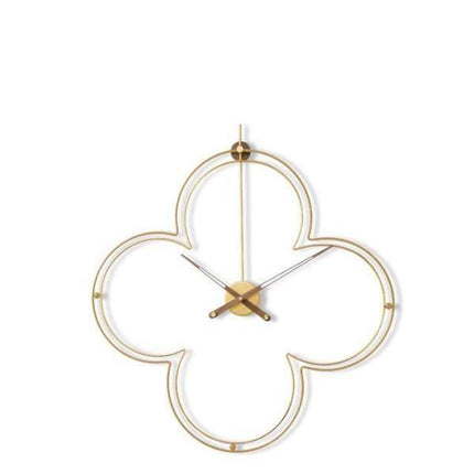 Geometrische Design Wanduhr Metall Gold