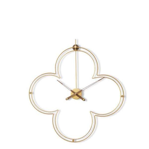 Geometrische Design Wanduhr Metall Gold