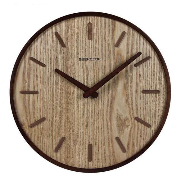 Japanische Design Wanduhr aus Holz