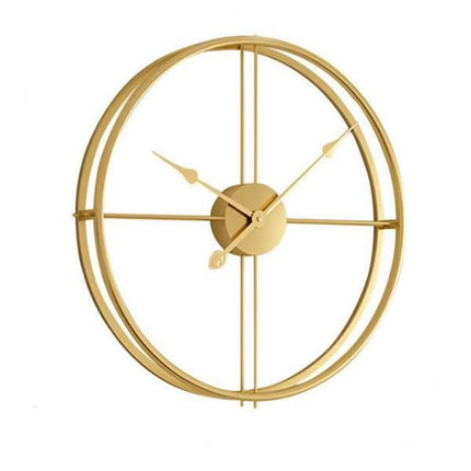 Nordische Design Wanduhr Metall schwarz