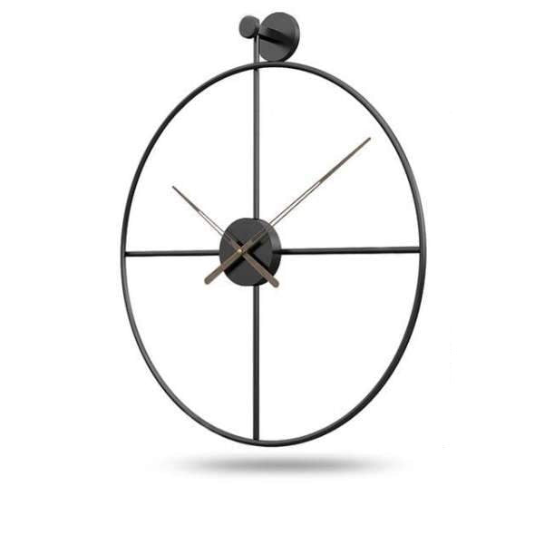 Elegante minimalistische Wanduhr aus Metall