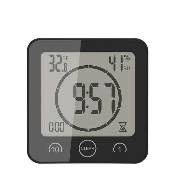 Digitale Badezimmeruhr mit Timer und Thermometer