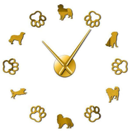 3D Wandtattoo Uhr mit Hunden