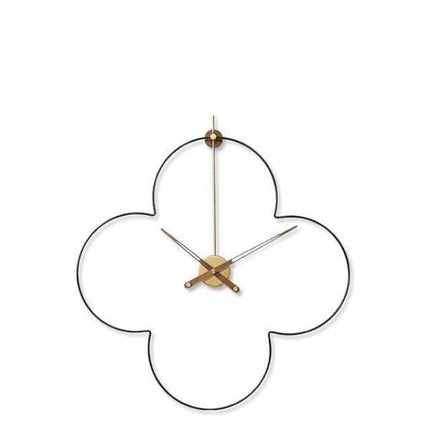 Geometrische Design Wanduhr Metall Gold