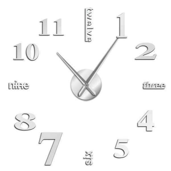 3D Wanduhr Aufkleber mit Zahlen