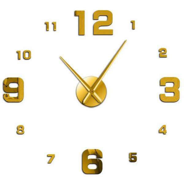 Moderne 3D Wanduhr zum Kleben