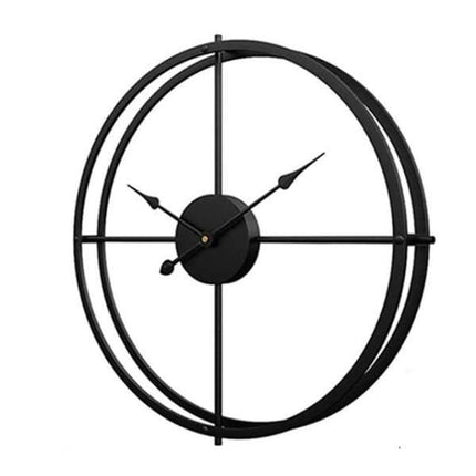Nordische Design Wanduhr Metall schwarz