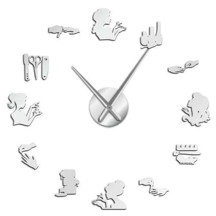 3D Wanduhr Aufkleber für Kosmetikstudio
