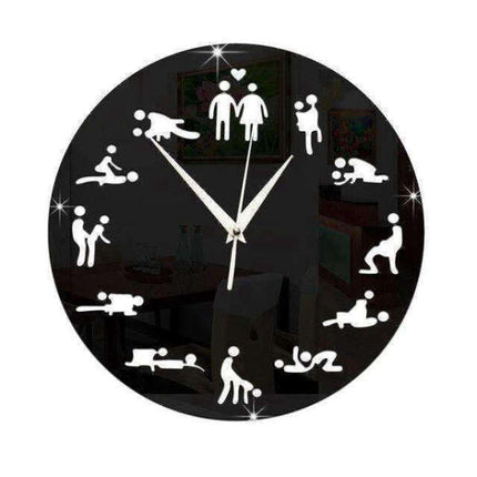 Kamasutra Wanduhr komplett aus Acrylspiegel